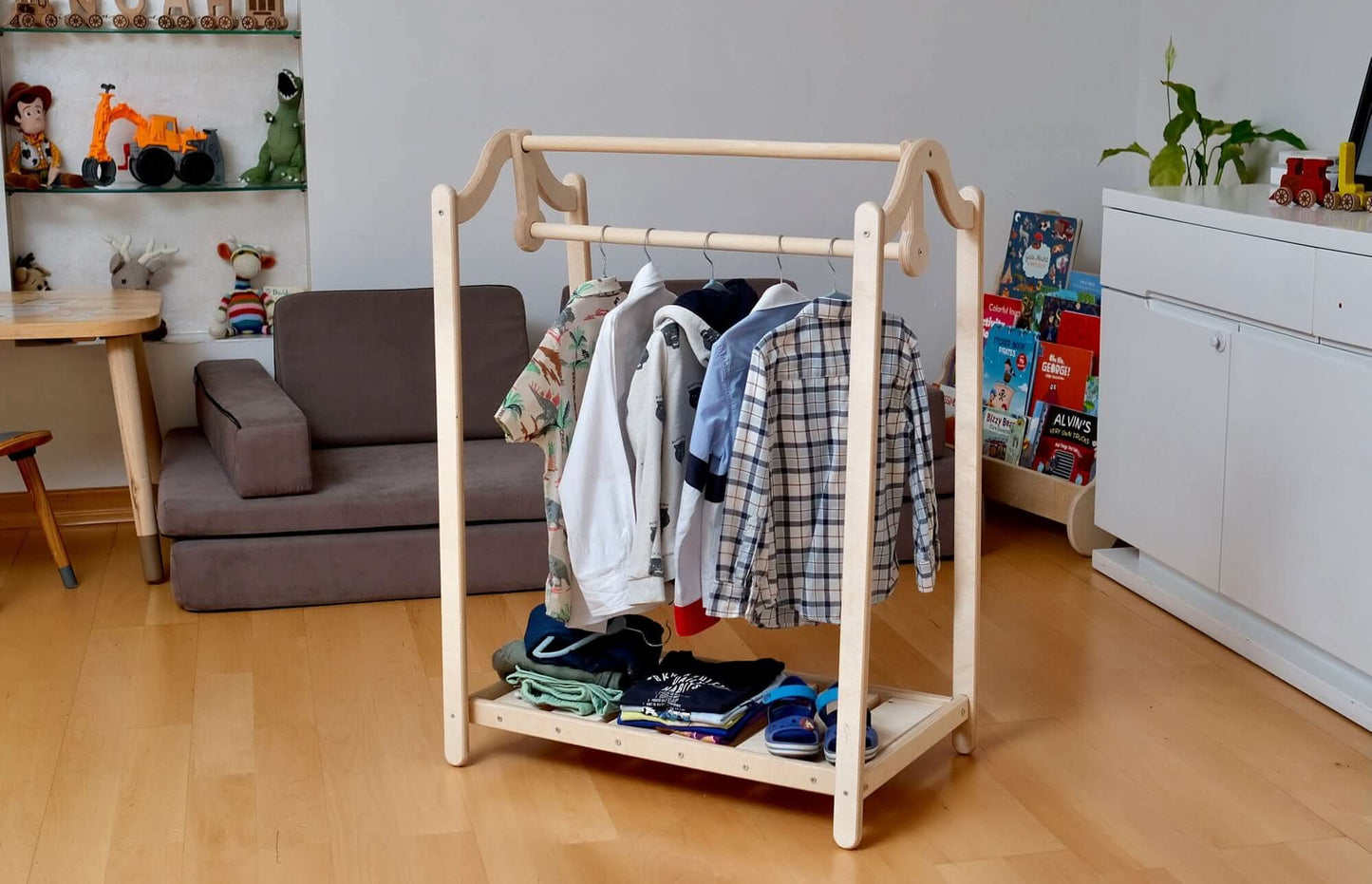 Montessori Wooden Wardrobe Set