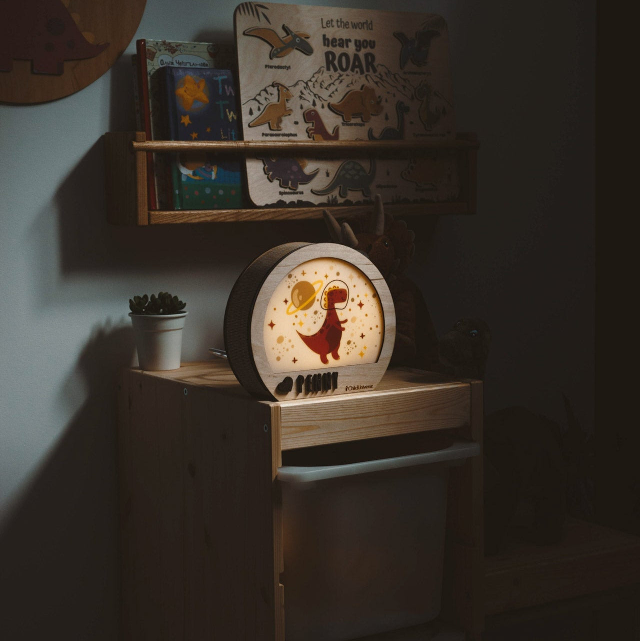 Girl Dinosaur Night Light