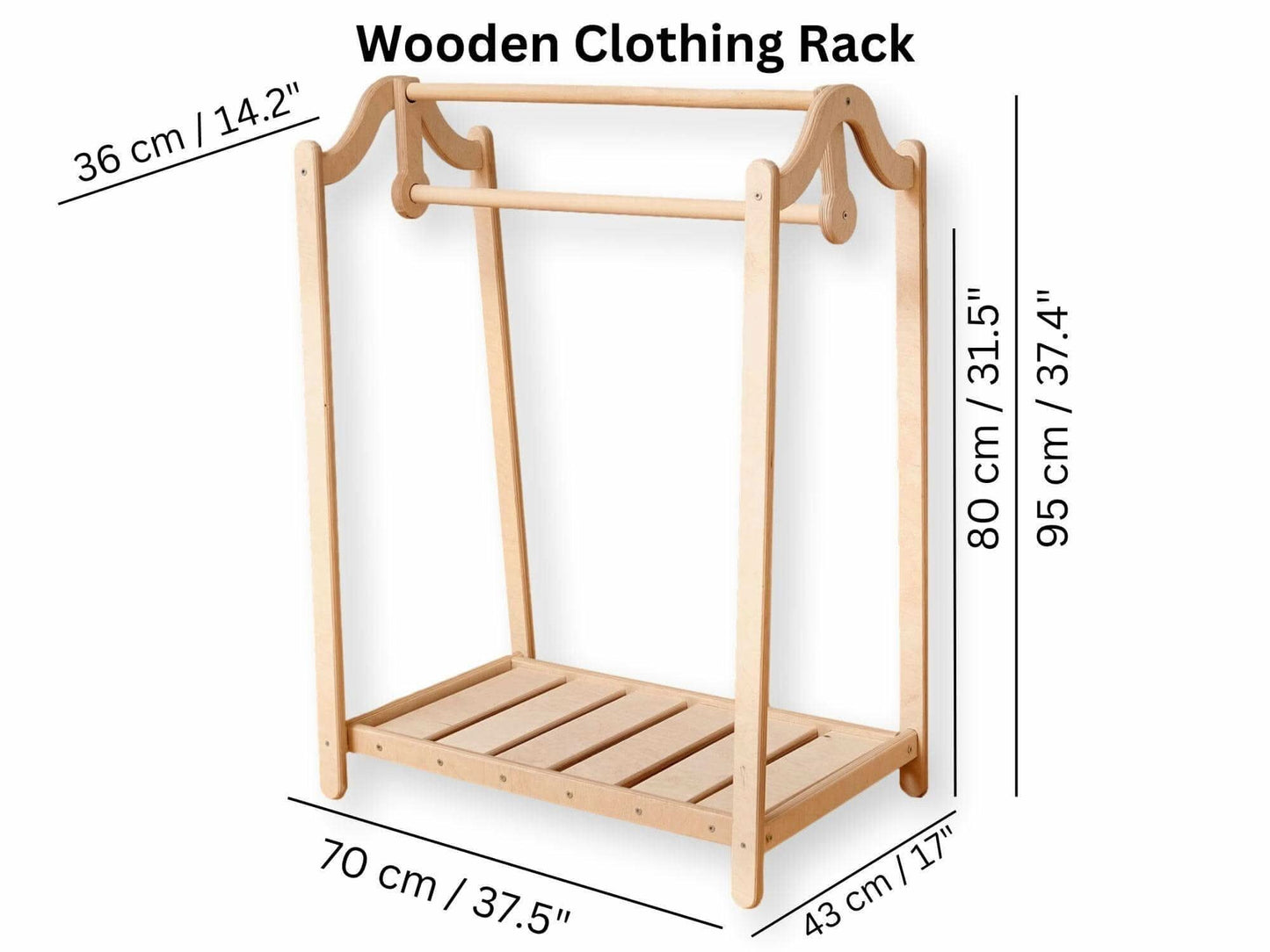 Montessori Wooden Wardrobe Set